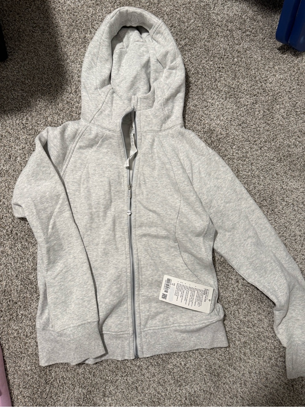 lululemon athletica Light Gray Full-Zip Scuba Hooded Sweatshirt